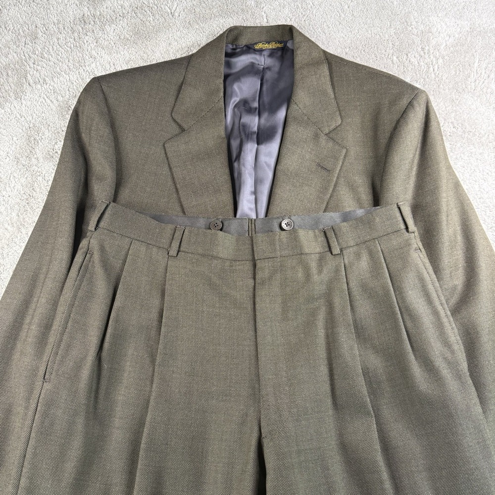 Brooks Brothers Vintage Golden Fleece Makers Suit Mens 42R Brown 2 Piece USA